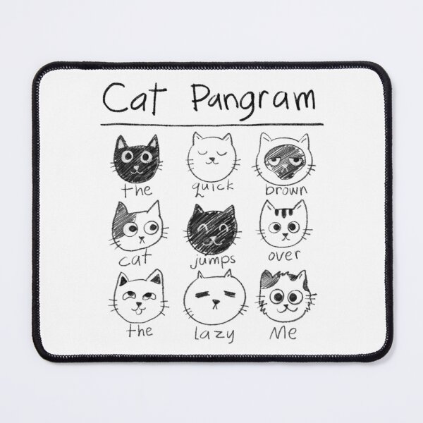 Item preview, Cat Pangram designed and sold by melsmoon.
