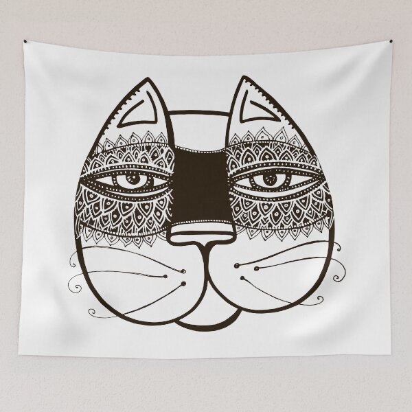 Item preview, cat tribal face  designed and sold by lex-sky.