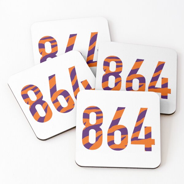 Item preview, 864 area code orange purple tiger print  designed and sold by emilees.