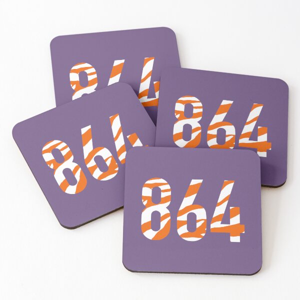 Item preview, 864 area code orange white tiger print  designed and sold by emilees.