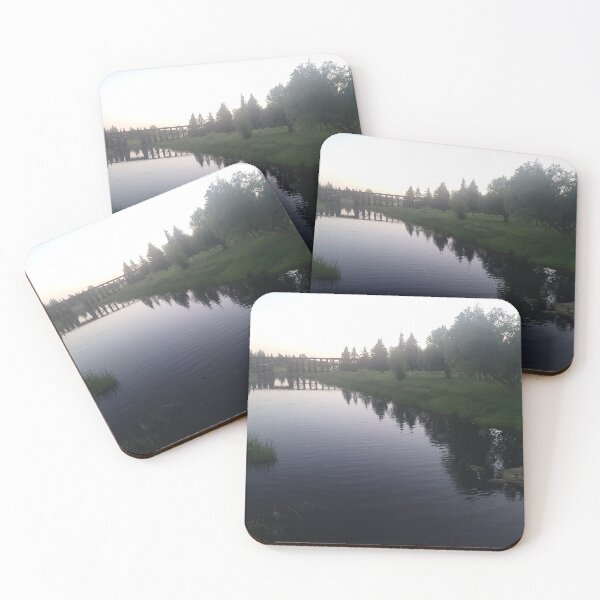 Item preview, Old wooden bridge over river. designed and sold by Cutecrushingcat.