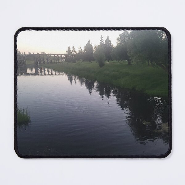 Item preview, Old wooden bridge over river. designed and sold by Cutecrushingcat.