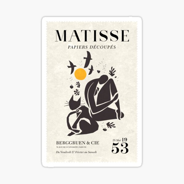 Item preview, Matisse Cat Artwork designed and sold by SurfolioPrints.
