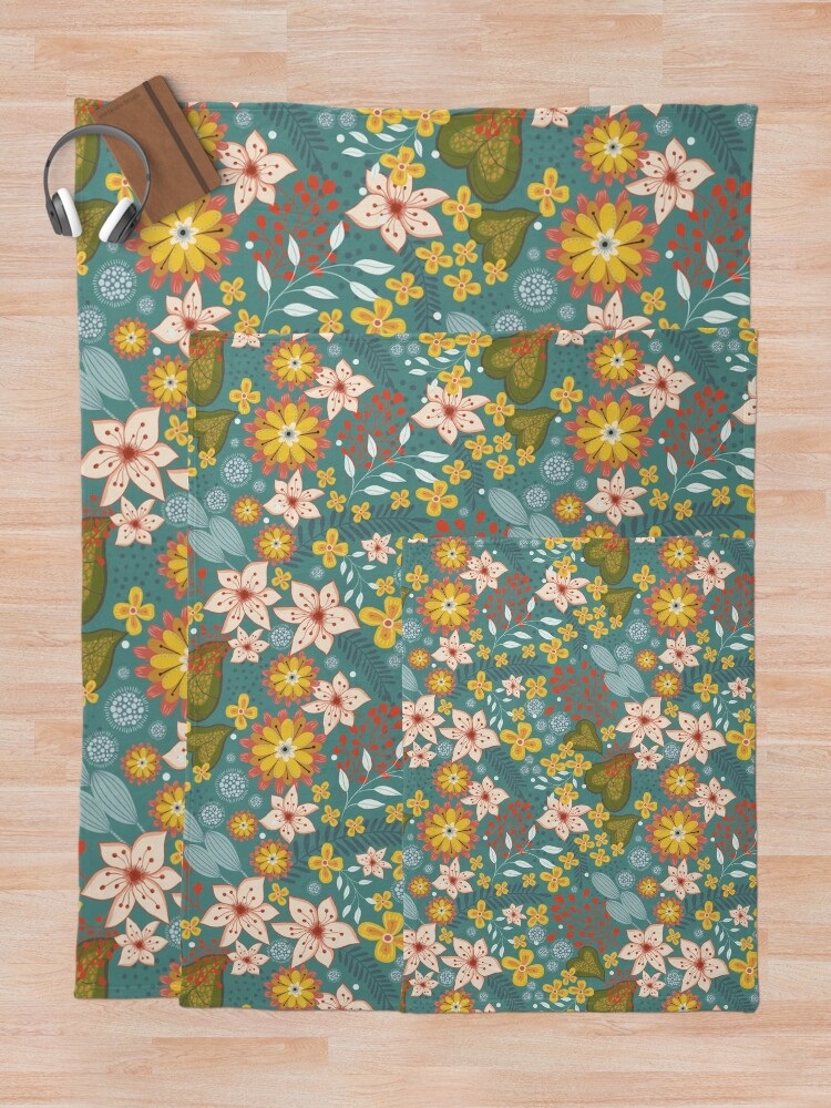 Alternate view of Vintage Feelings - Gray Throw Blanket