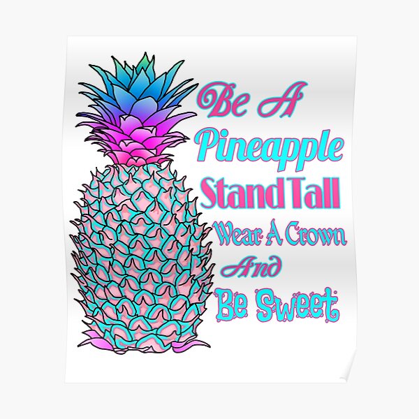 Custom ~ Inspirational Quote Pineapple Stand Tall Crown ~ Vivid Mouse Pad