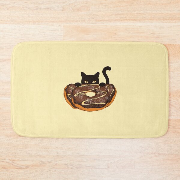 Item preview, Cute Black Cat Peeking out of Donuts Funny Cat designed and sold by Amir  Kaddour.
