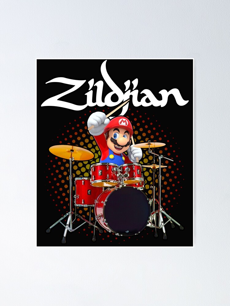 "SM DRUMMER ZILDJIAN CYMBALS" Poster for Sale by TEEjDESIGN Redbubble
