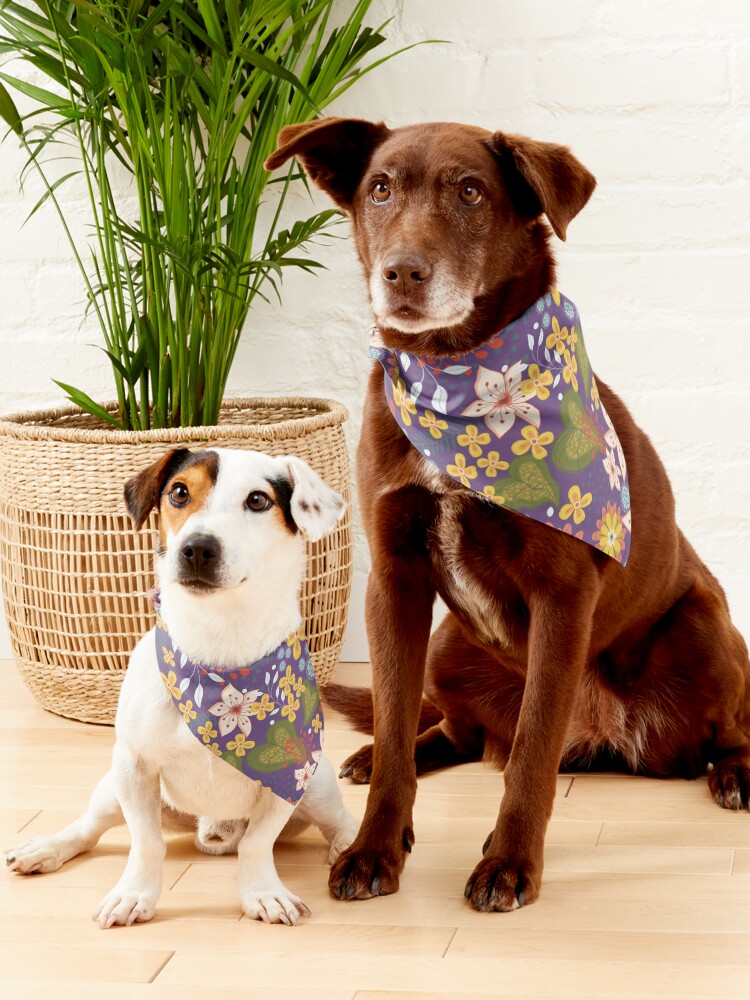 Alternate view of Vintage Feelings - Purple Pet Bandana