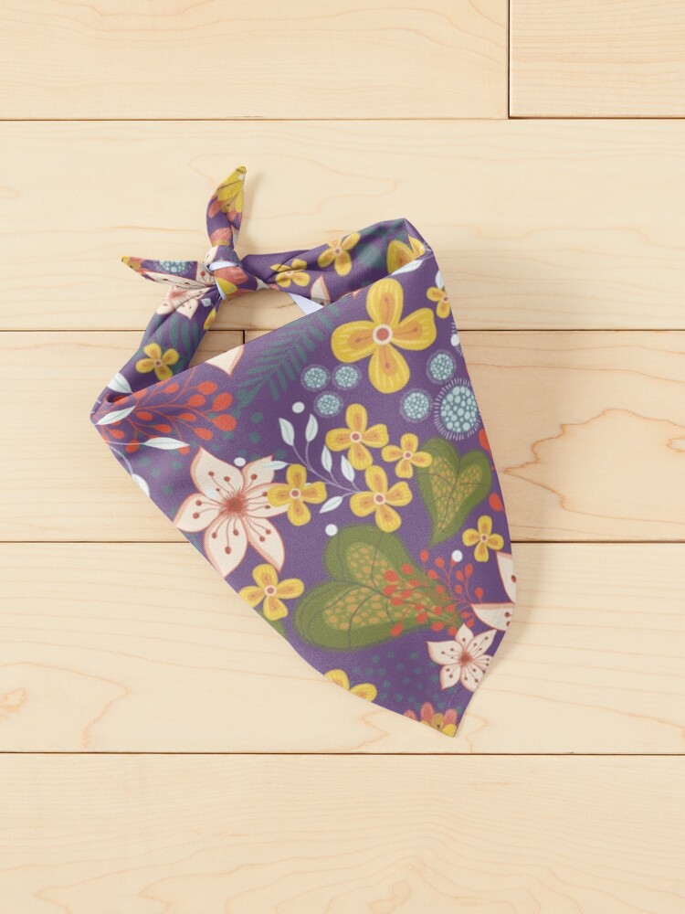 Alternate view of Vintage Feelings - Purple Pet Bandana