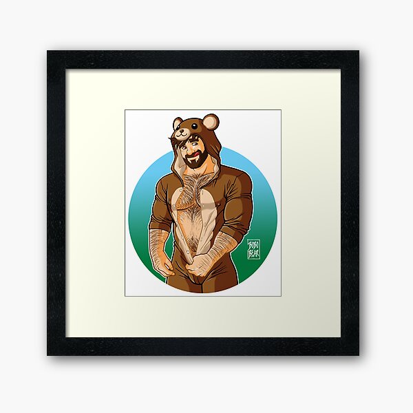 ADAM LIKES TEDDY BEARS Framed Art Print