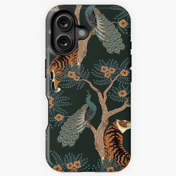 Vista previa del artículo con la obra «Tigre vintage y pavo real en la selva.», diseñado y vendido por Love-arttt.