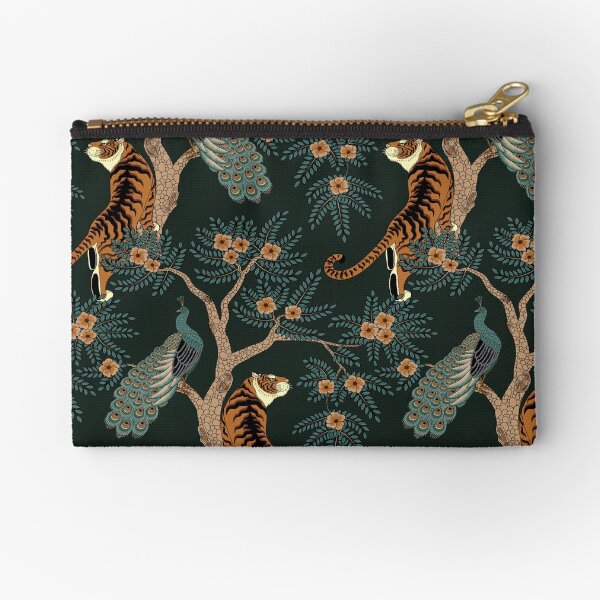 Item preview, Vintage tiger and peacock in the jungle designed and sold by Love-arttt.