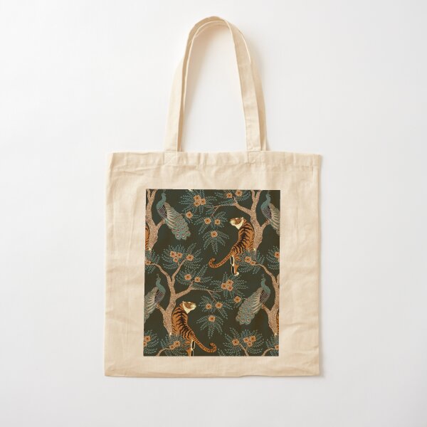 Item preview, Vintage tiger and peacock in the jungle designed and sold by Love-arttt.