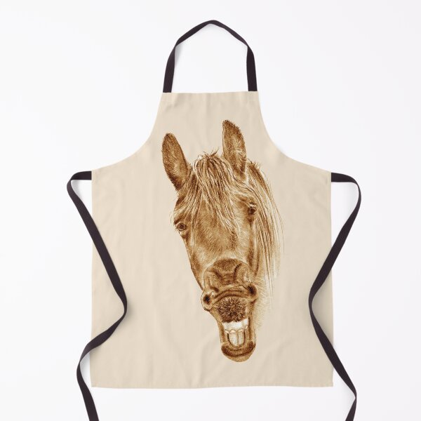 Item preview, Portrait of a yawning Friesian - brown colorized version designed and sold by SylvieG18.