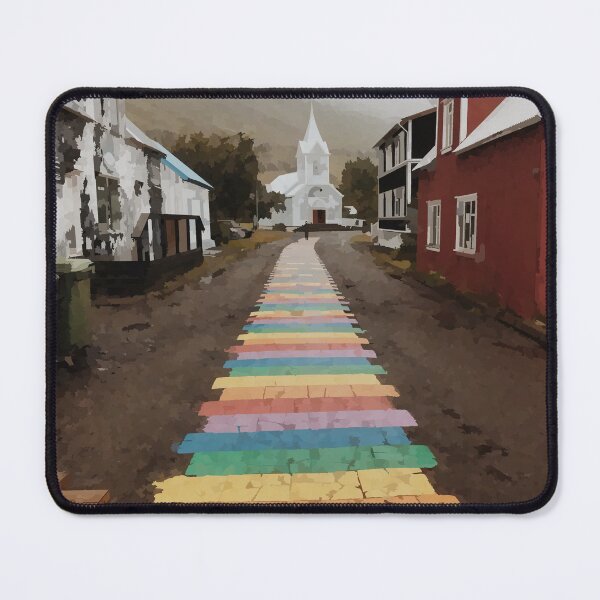 Item preview, Colorful Icelandic Village Path - Watercolour style designed and sold by WWWC2288.