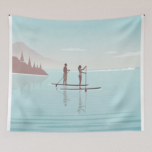 Item preview, Couple Stand Up Paddle designed and sold by SurfolioPrints.