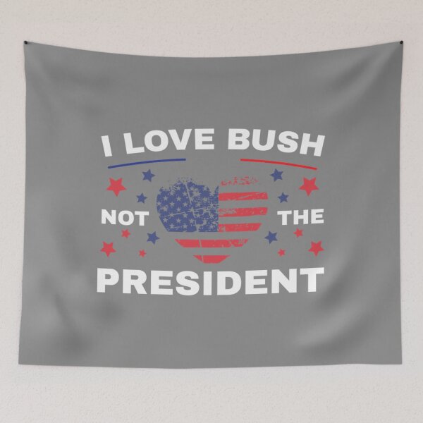Aperçu de l'œuvre J'aime Bush T-shirtj'aime Bush pas la chemise du président créée et vendue par UmoiHyogo.
