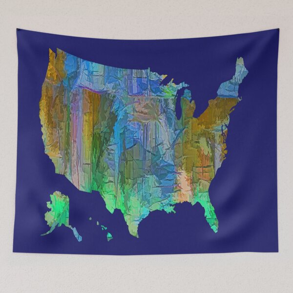 Item preview, USA - Colorful Map designed and sold by Rocky Mountain Artistry.