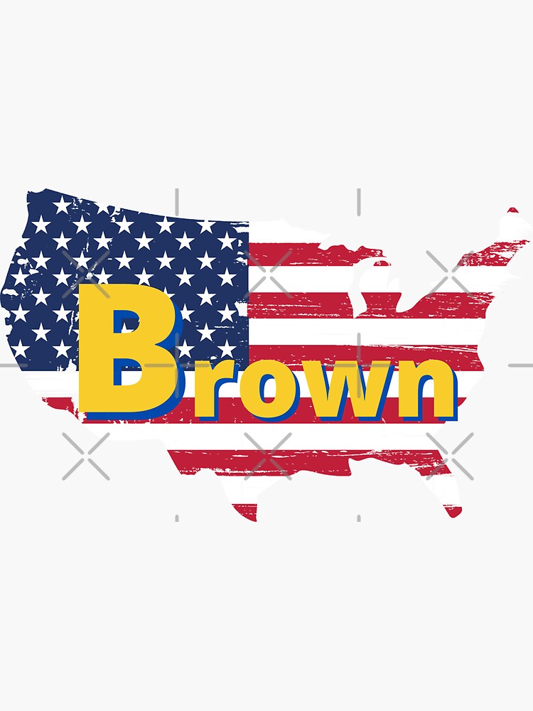 "Brown Family Monogram displays proud family characteristics" Sticker