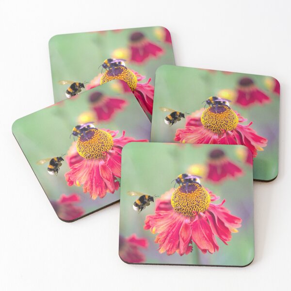Item preview, Bees On Red Helenium Flower designed and sold by Alisonchambers2.