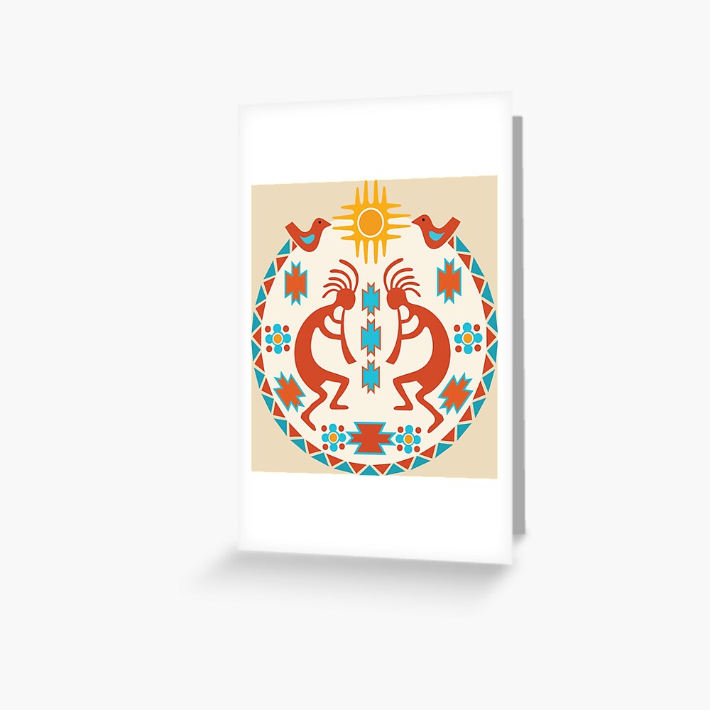 "Kokopelli, Southwest Native American" Greeting Card for Sale by