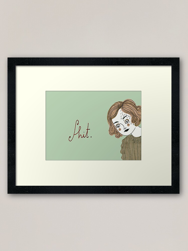 Alternate view of Oh no! Framed Art Print