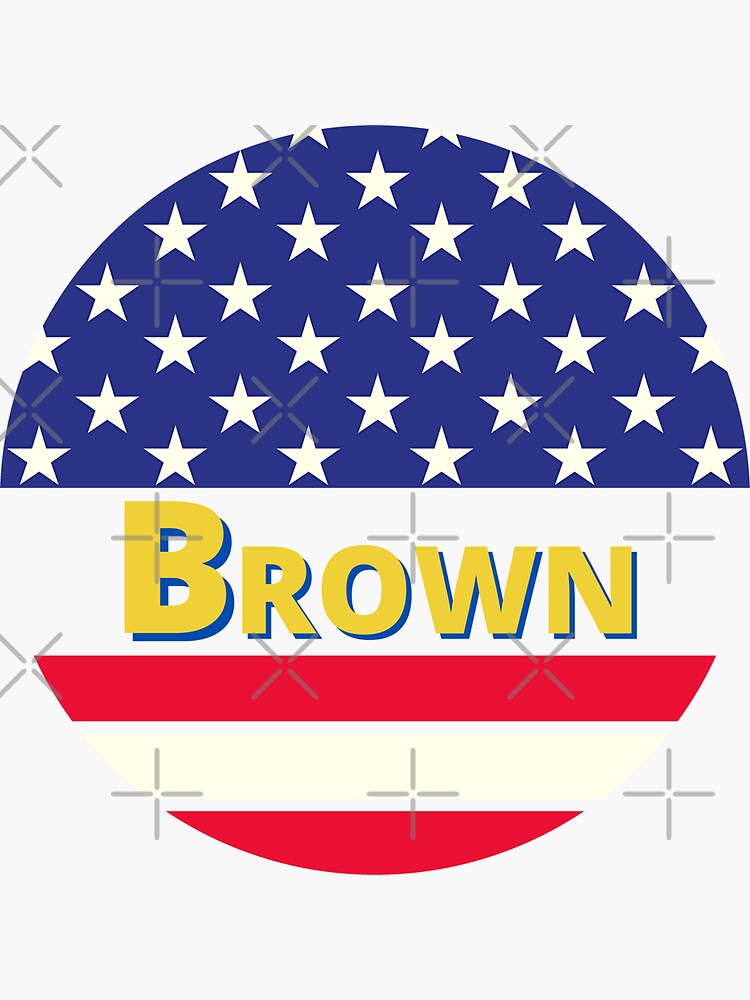 "Brown Family Monogram displays proud family characteristics" Sticker