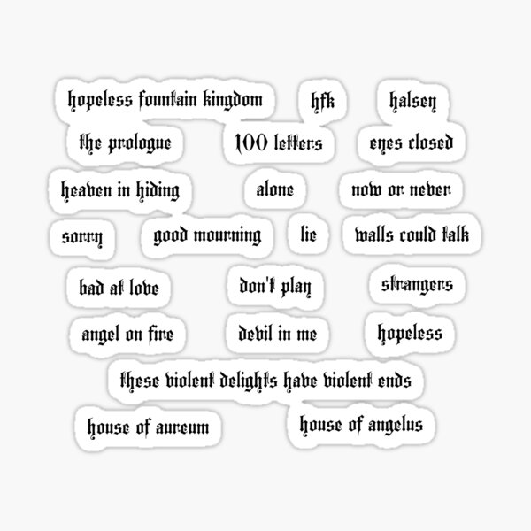 "hfk | sticker pack" Sticker by iconiclana | Redbubble