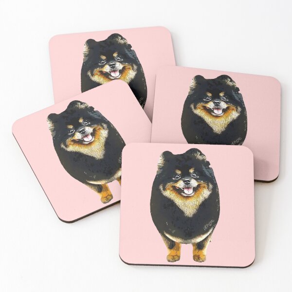 Item preview, Pomeranian Black and Tan Puppy Dog designed and sold by ElegantCat.