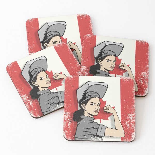 Item preview, Canadian Flag Welder Girl Woman designed and sold by fiskooriginal.