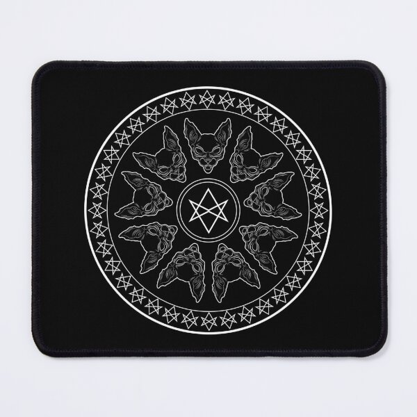 Item preview, Goth dark cat pentagram designed and sold by no-under-cult.