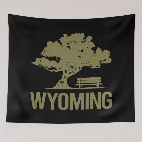 Item preview, Bench And Tree Wyoming designed and sold by nguyentanshop.