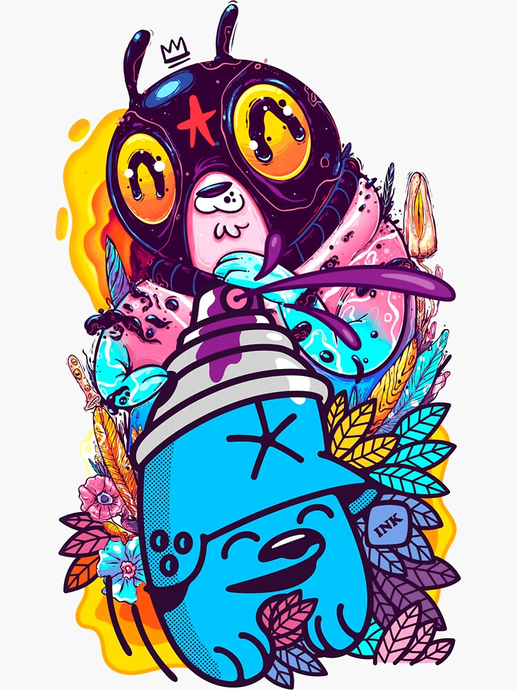 "Ink graffiti " Sticker for Sale by si3iy Redbubble