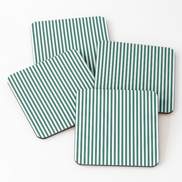 Item preview, Celebration Town Green and Front Porch White Small Vertical Stripes designed and sold by CelebrationTown.