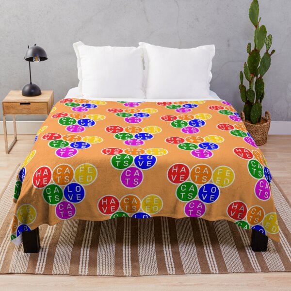 Item preview, Have cats, feed cats, love cats - Upside down circles Pyramid - Basic colors rainbow designed and sold by RainbowWordLand.