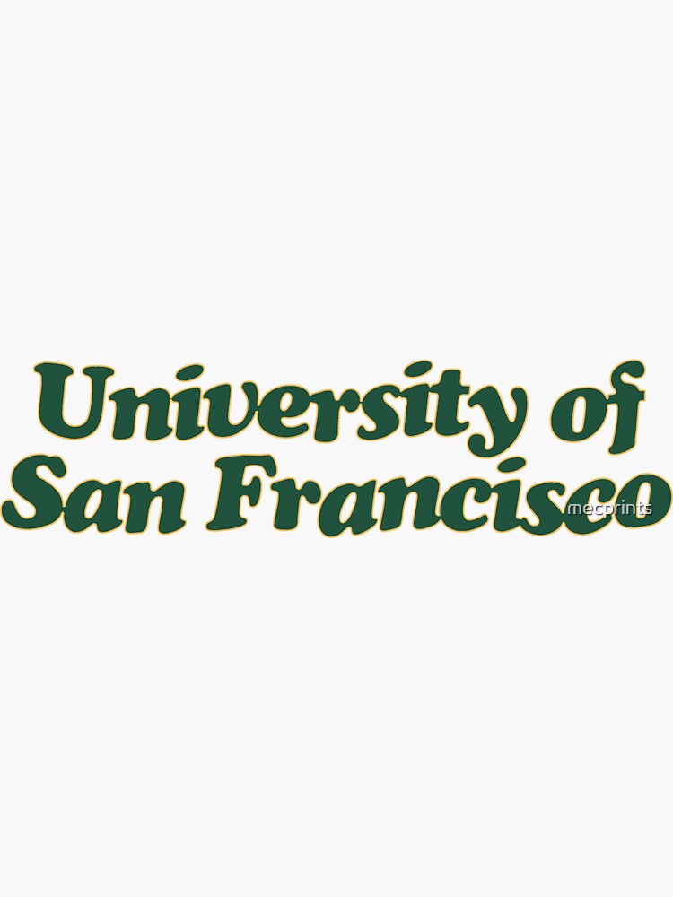 "University of San Francisco Sticker" Sticker for Sale by mecprints