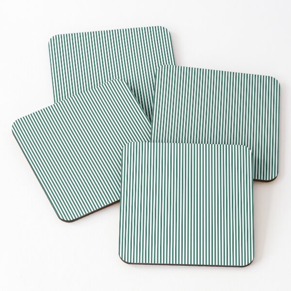 Item preview, Celebration Town Dark Green and Front Porch White Mini Pinstripe Vertical Stripes designed and sold by CelebrationTown.