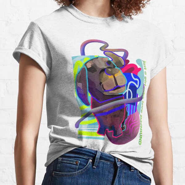 juste une fille qui aime le teckel T-shirt classique
