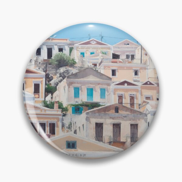 Item preview, Colourful Greek Houses - Watercolour Style designed and sold by WWWC2288.