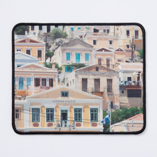Item preview, Colourful Greek Houses - Watercolour Style designed and sold by WWWC2288.