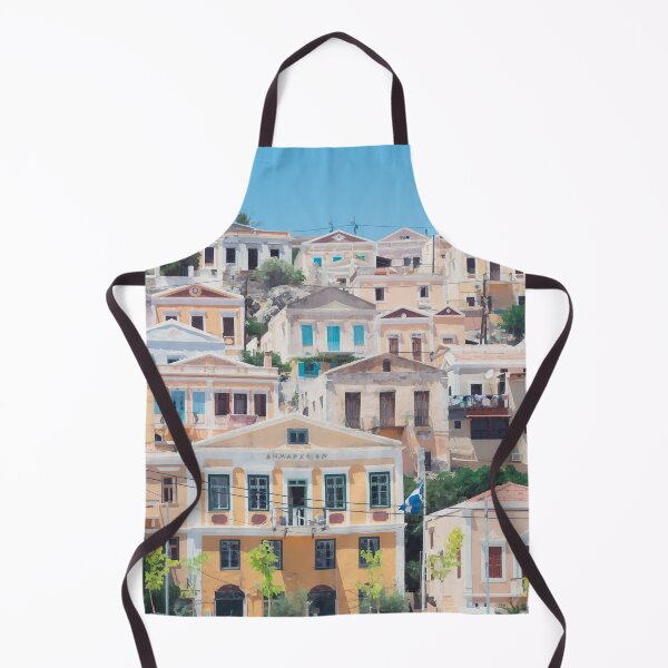 Item preview, Colourful Greek Houses - Watercolour Style designed and sold by WWWC2288.