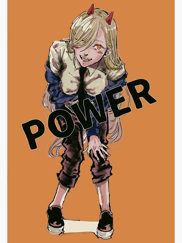 "CHAINSAW MAN POWER CHARACTER WAIFU " Photographic Print for Sale by sylviaserrano Redbubble