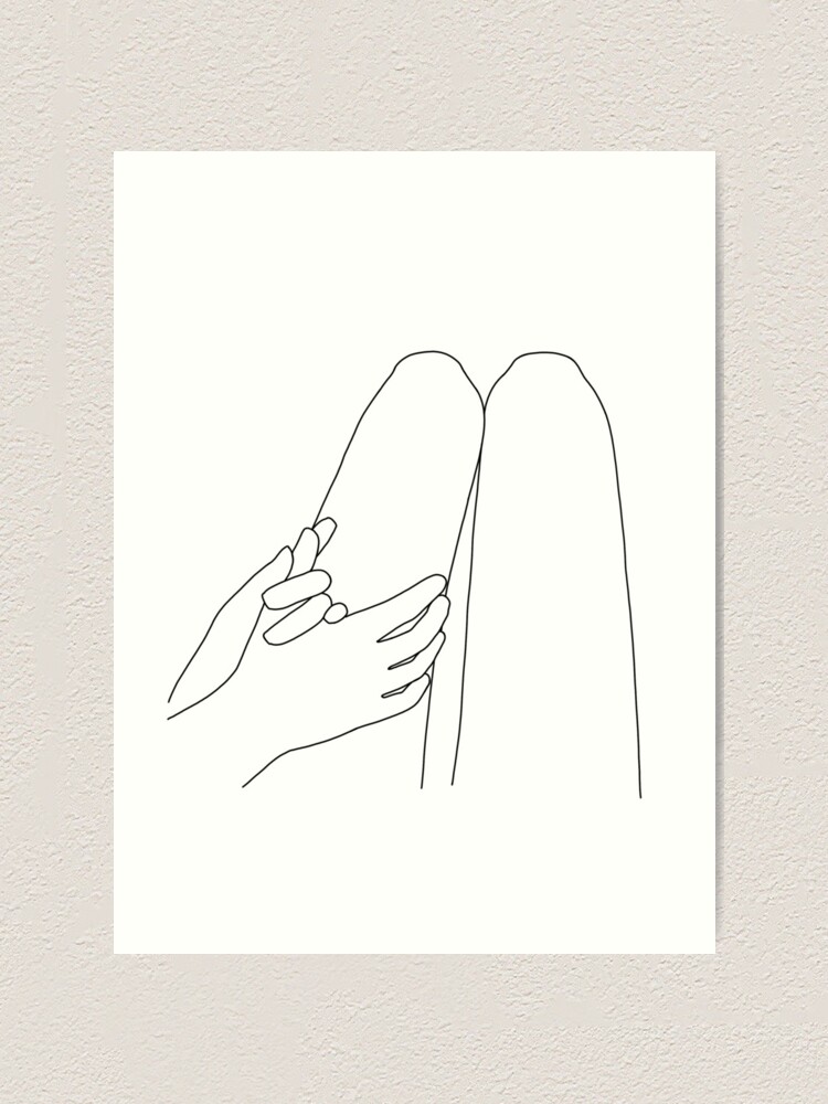 Alternate view of holding hands Art Print