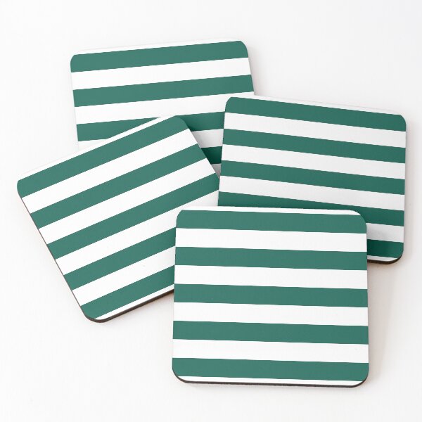 Item preview, Celebration Town Dark Green and Front Porch White Jumbo Horizontal Stripes designed and sold by CelebrationTown.