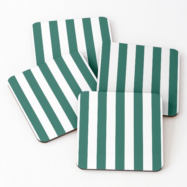 Item preview, Celebration Town Dark Green and Front Porch White Jumbo Vertical Stripes designed and sold by CelebrationTown.