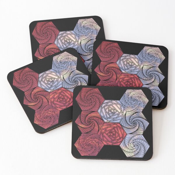 Item preview, Red&Light Sky Mixed Sky Quadruple Mandala designed and sold by createVisions.