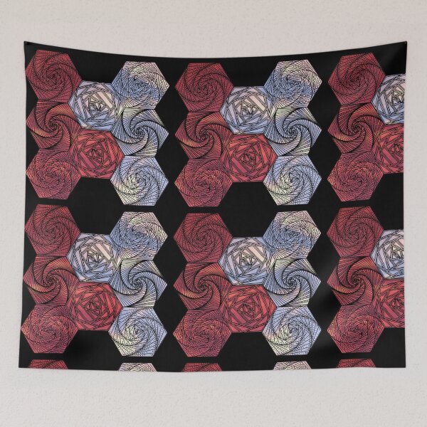 Item preview, Red&Light Sky Mixed Sky Quadruple Mandala designed and sold by createVisions.