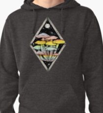 Rainbow Mushrooms || Psychedelic Illustration by Chrysta Kay Pullover Hoodie