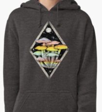 Rainbow Mushrooms || Psychedelic Illustration by Chrysta Kay Pullover Hoodie