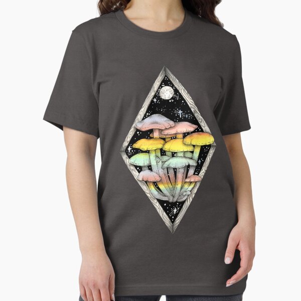 Rainbow Mushrooms || Psychedelic Illustration by Chrysta Kay Essential T-Shirt